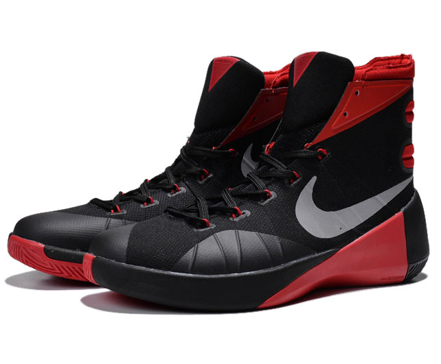 Nike Hyperdunk 2015 Mid Black Red Silver Usa
